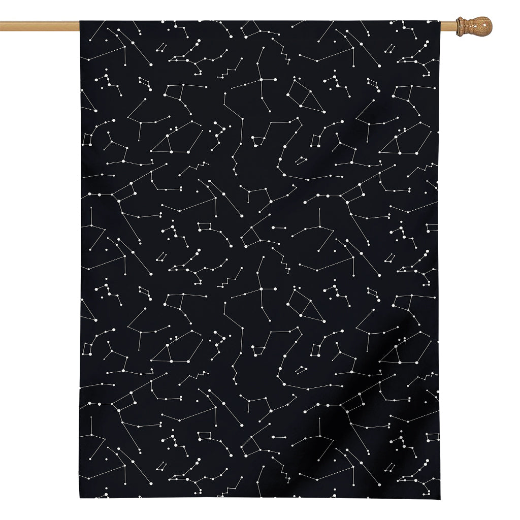 Black And White Constellation Print House Flag