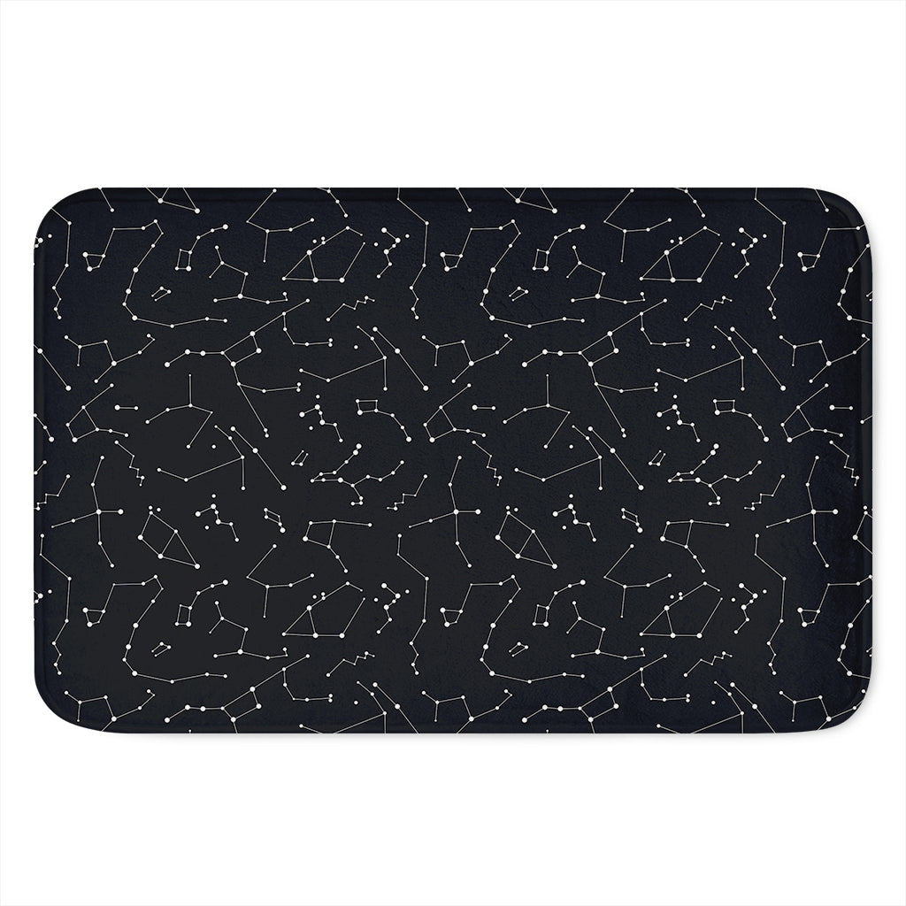 Black And White Constellation Print Indoor Door Mat
