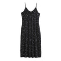 Black And White Constellation Print Jersey Midi Cami Dress