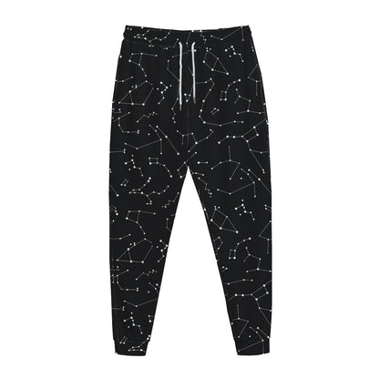 Black And White Constellation Print Jogger Pants
