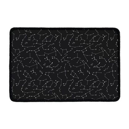 Black And White Constellation Print Kitchen Mat