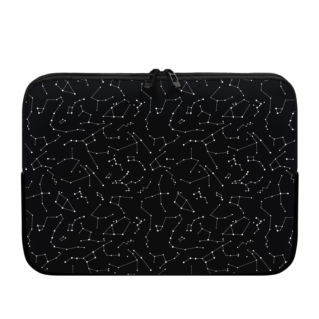 Black And White Constellation Print Laptop Sleeve
