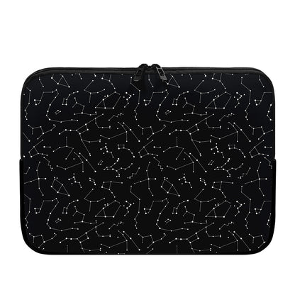 Black And White Constellation Print Laptop Sleeve