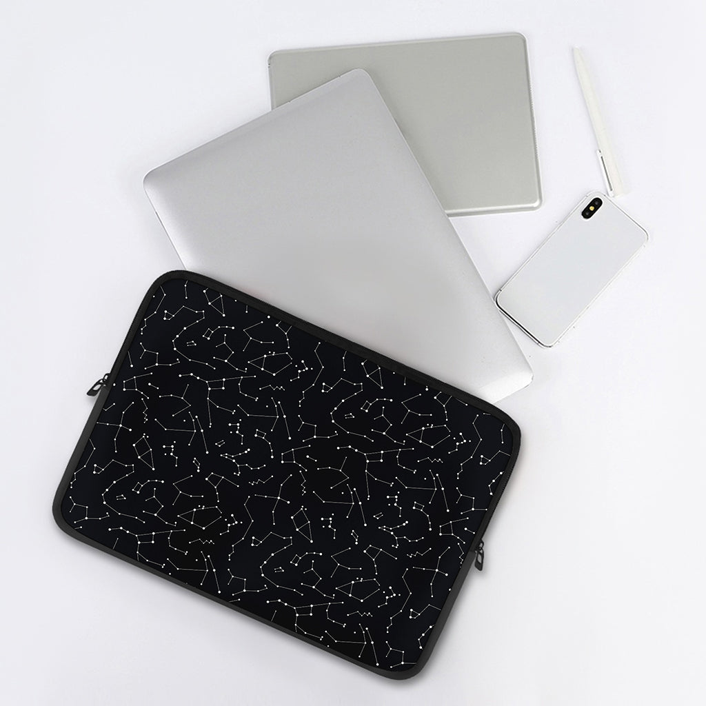 Black And White Constellation Print Laptop Sleeve