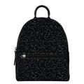 Black And White Constellation Print Leather Backpack