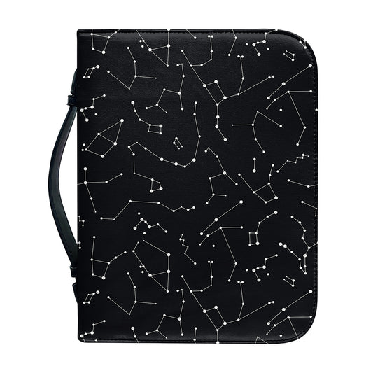 Black And White Constellation Print Leather Bible Cover