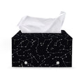 Black And White Constellation Print Leather Tissue Box Cover