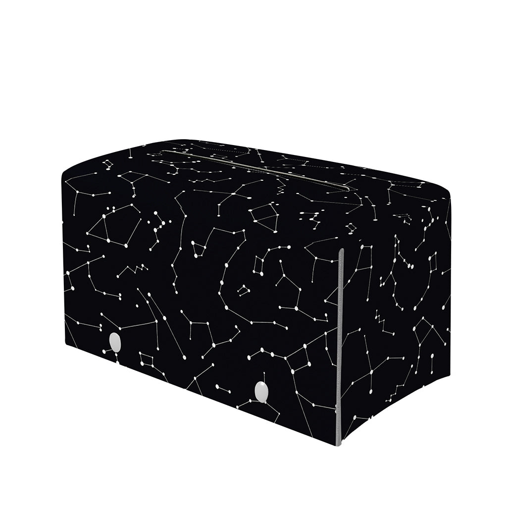 Black And White Constellation Print Leather Tissue Box Cover