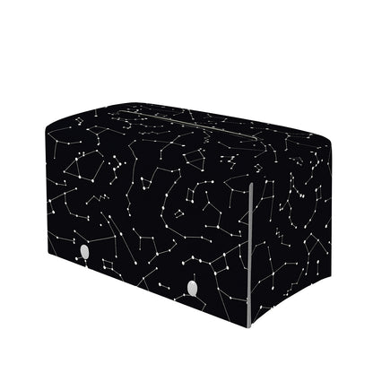 Black And White Constellation Print Leather Tissue Box Cover