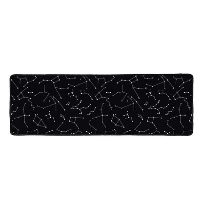 Black And White Constellation Print Long Kitchen Mat