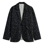Black And White Constellation Print Men's Blazer
