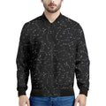 Black And White Constellation Print Men's Bomber Jacket