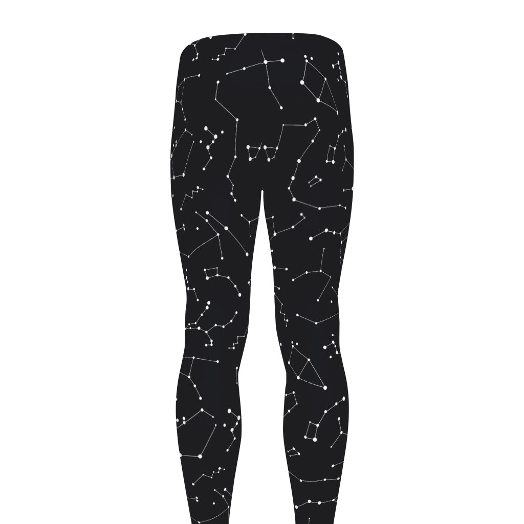 Black And White Constellation Print Men's leggings