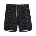 Black And White Constellation Print Men's Athletic Shorts