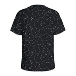 Black And White Constellation Print Men's Sports T-Shirt