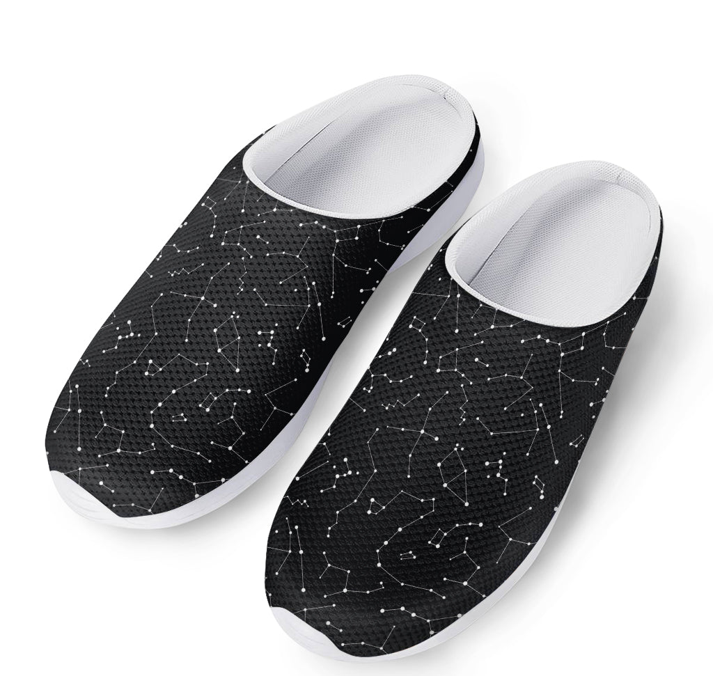 Black And White Constellation Print Mesh Casual Shoes