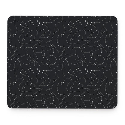 Black And White Constellation Print Mouse Pad