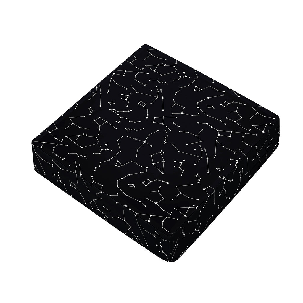 Black And White Constellation Print Outdoor Seat Cushion Cover