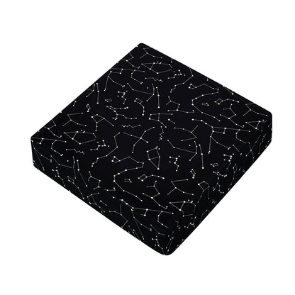 Black And White Constellation Print Outdoor Seat Cushion Cover