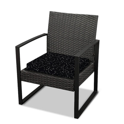 Black And White Constellation Print Outdoor Seat Cushion Cover