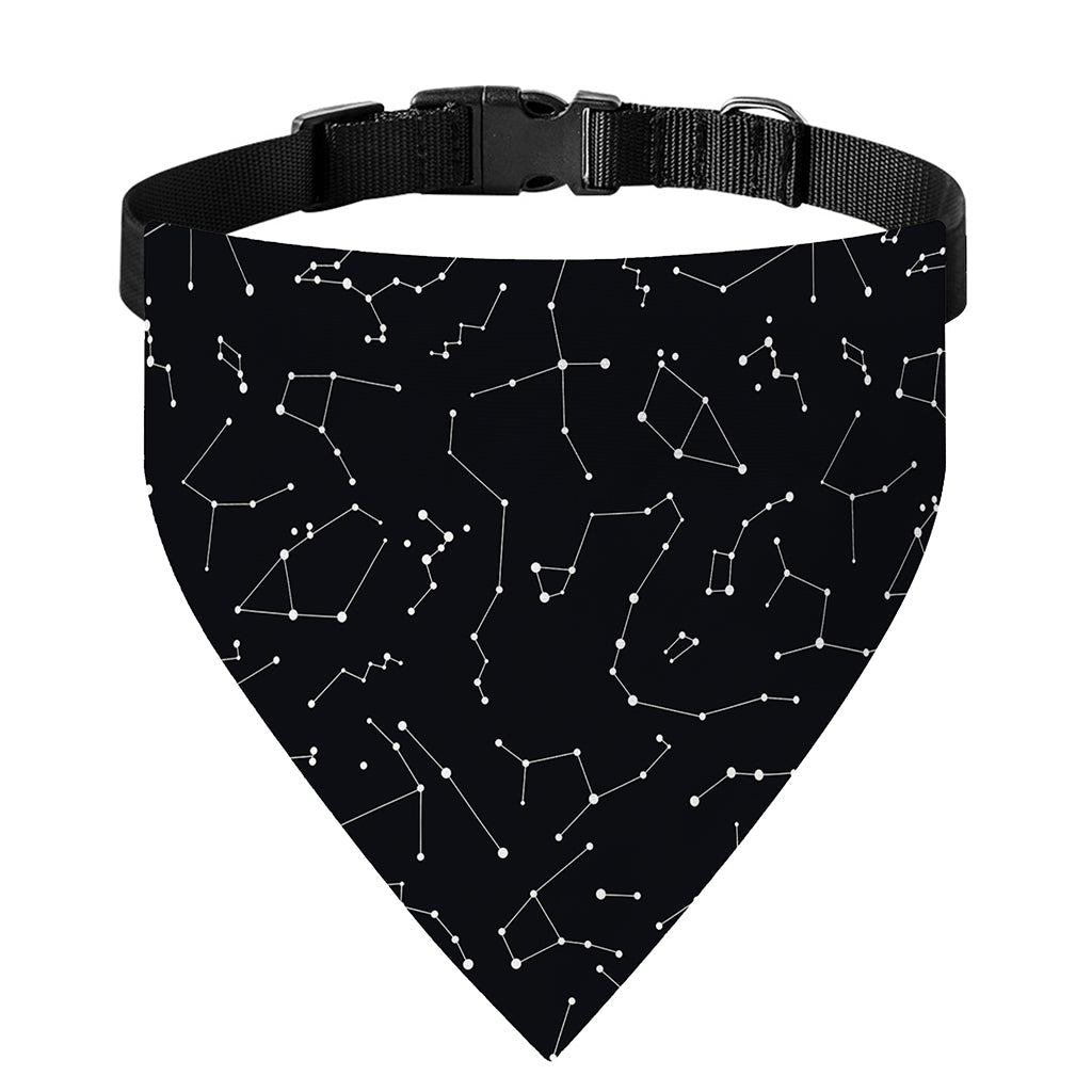 Black And White Constellation Print Over The Collar Dog Bandana