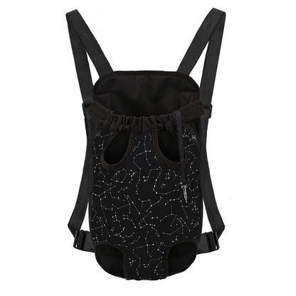 Black And White Constellation Print Pet Carrier Backpack