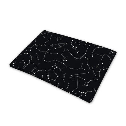 Black And White Constellation Print Pet Cooling Mat Cover