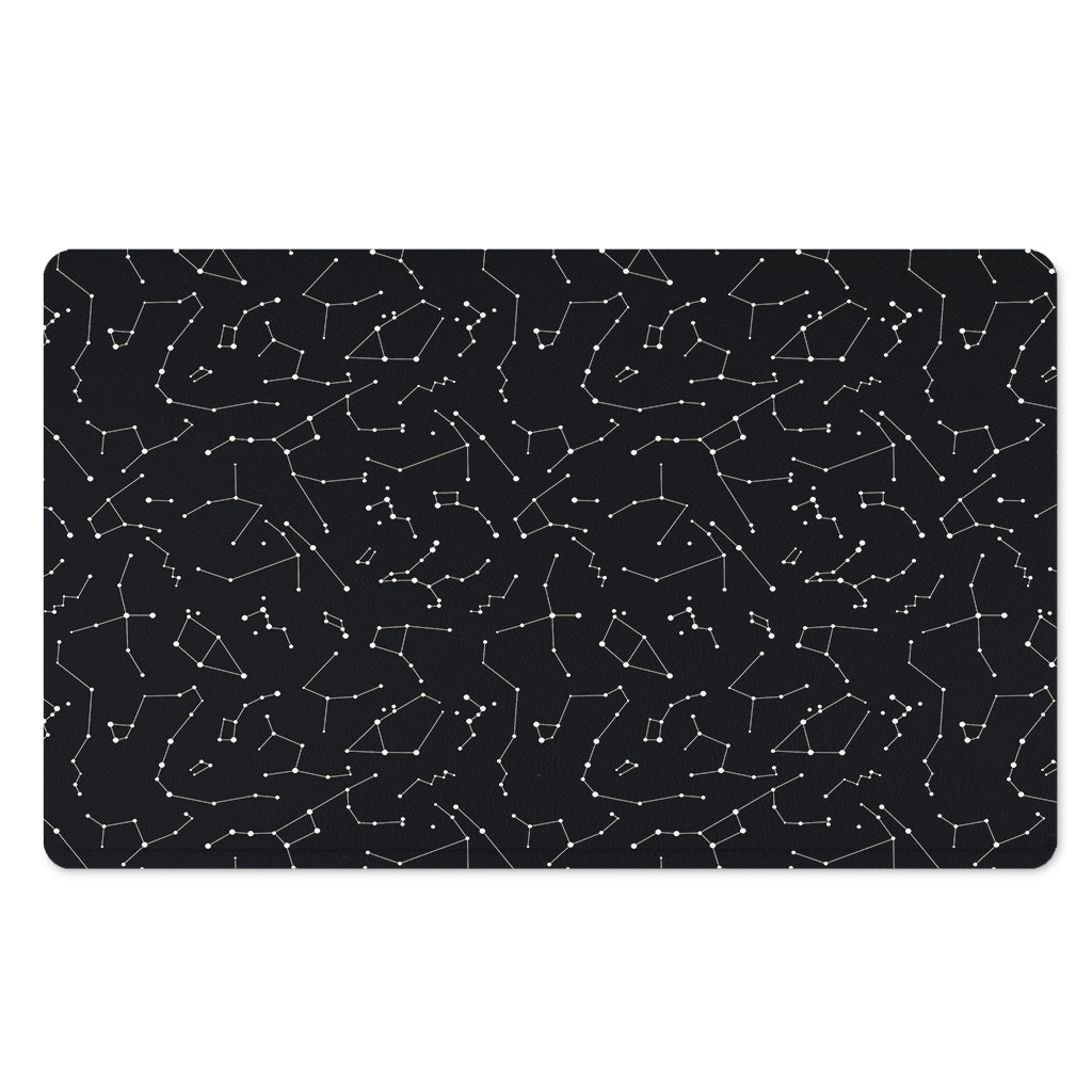 Black And White Constellation Print Polyester Doormat