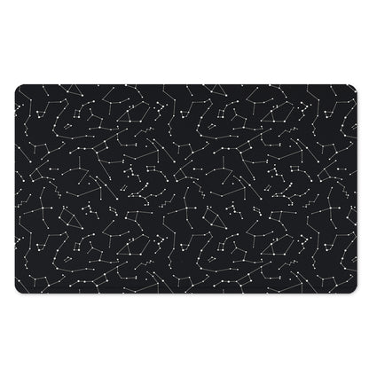 Black And White Constellation Print Polyester Doormat