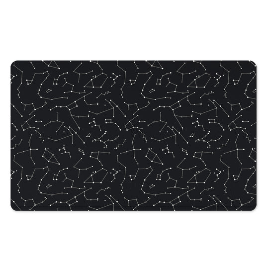 Black And White Constellation Print Polyester Doormat
