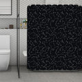Black And White Constellation Print Polyester Shower Curtain