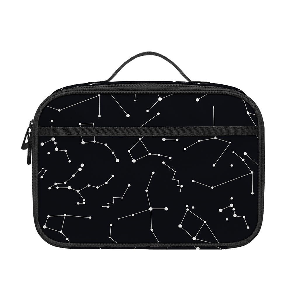 Black And White Constellation Print Portable Lunch Bag