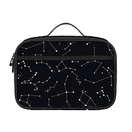 Black And White Constellation Print Portable Lunch Bag