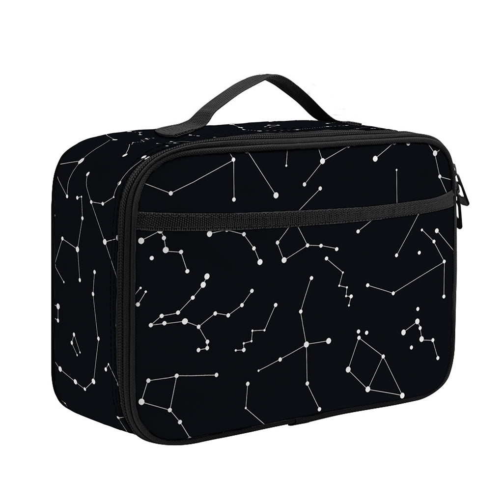 Black And White Constellation Print Portable Lunch Bag