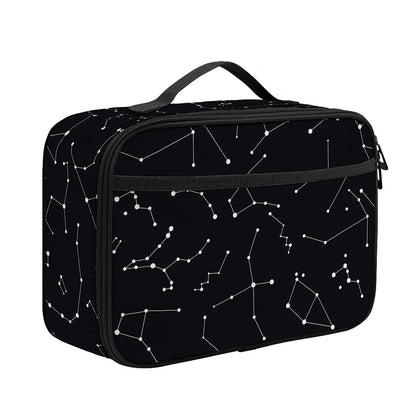 Black And White Constellation Print Portable Lunch Bag