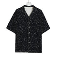 Black And White Constellation Print Rayon Hawaiian Shirt