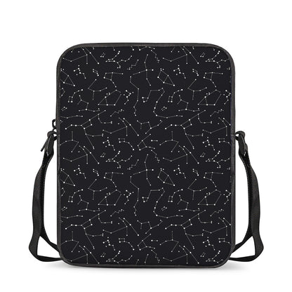 Black And White Constellation Print Rectangular Crossbody Bag