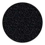Black And White Constellation Print Round Floor Mat