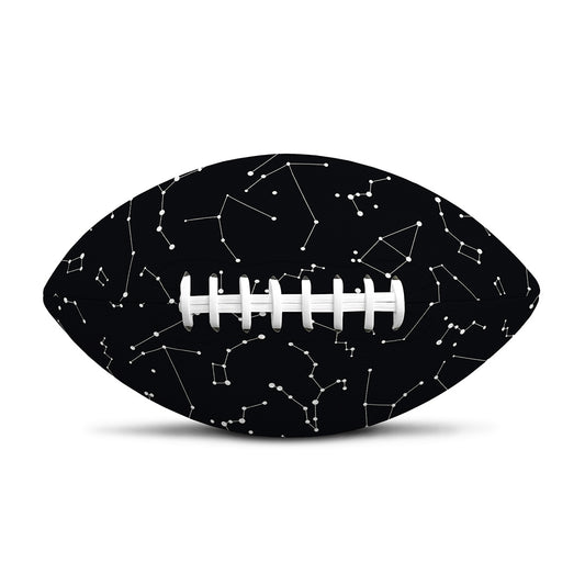 Black And White Constellation Print Rugby Ball
