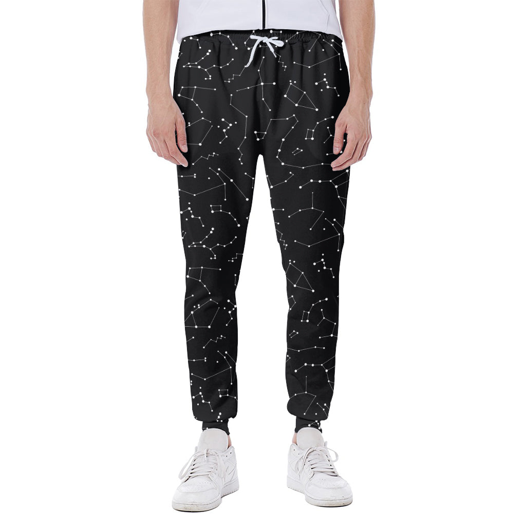Black And White Constellation Print Scuba Joggers