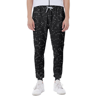 Black And White Constellation Print Scuba Joggers