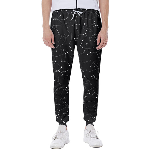 Black And White Constellation Print Scuba Joggers