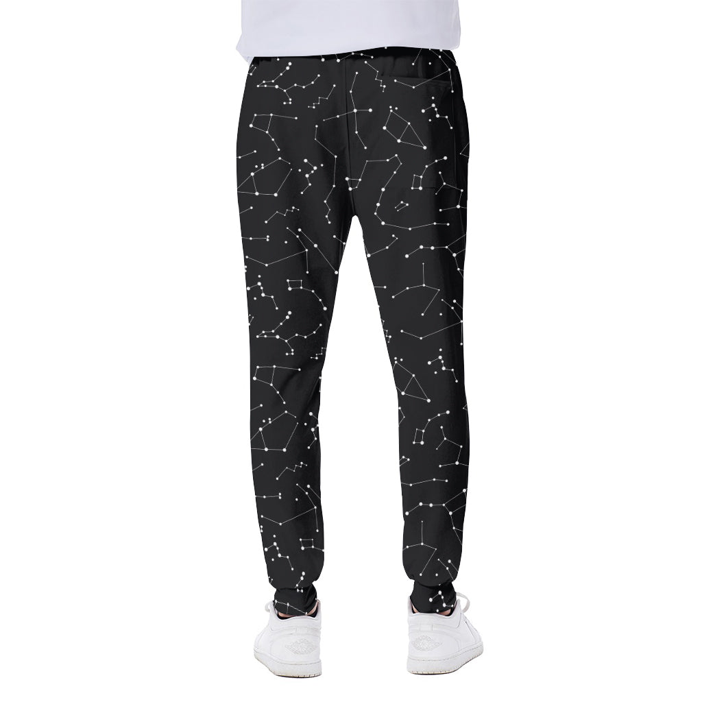 Black And White Constellation Print Scuba Joggers