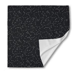 Black And White Constellation Print Silk Bandana