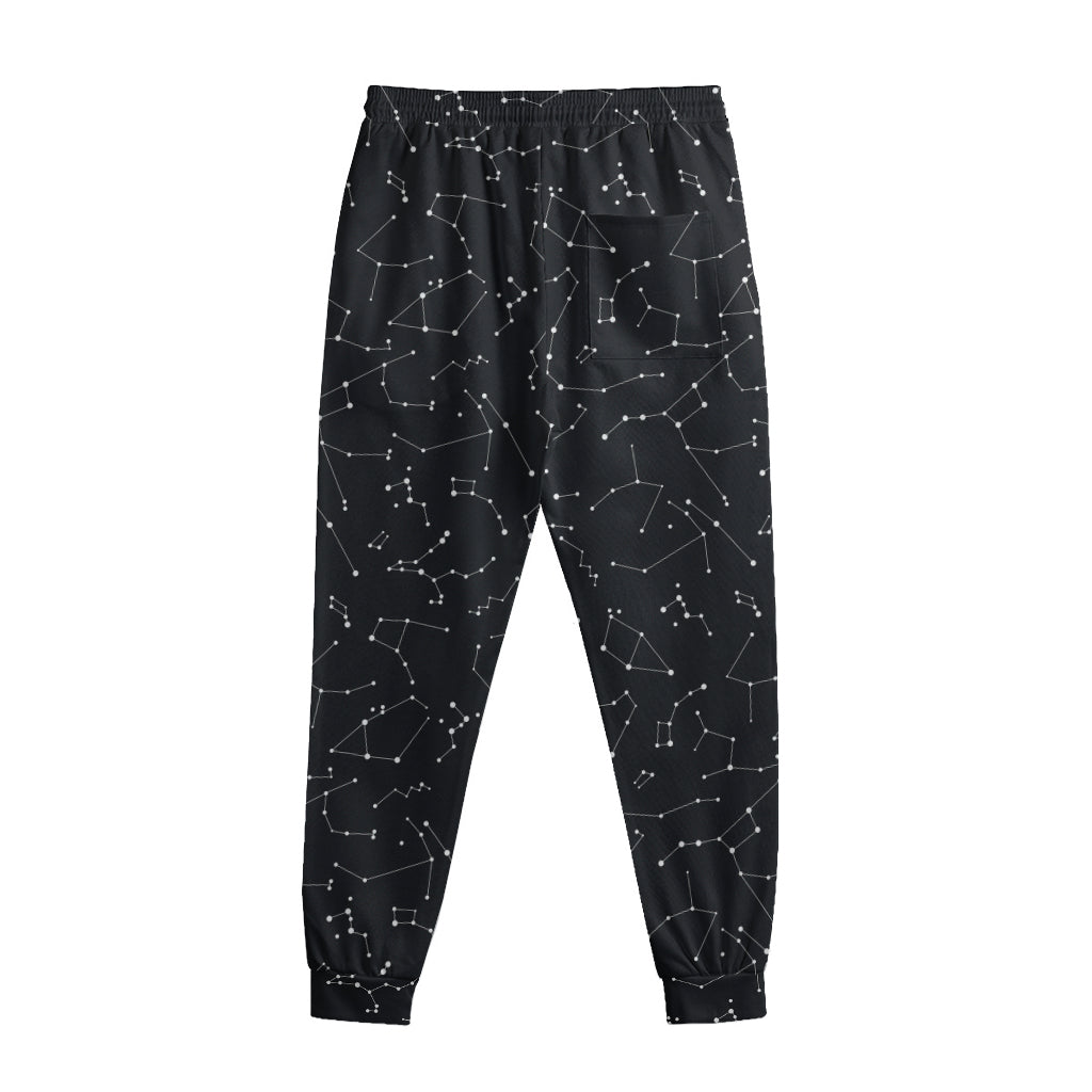 Black And White Constellation Print Sweatpants