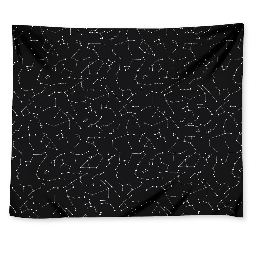 Black And White Constellation Print Tapestry
