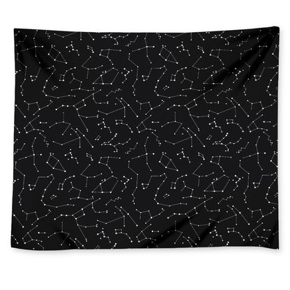 Black And White Constellation Print Tapestry