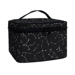 Black And White Constellation Print Travel Makeup Bag
