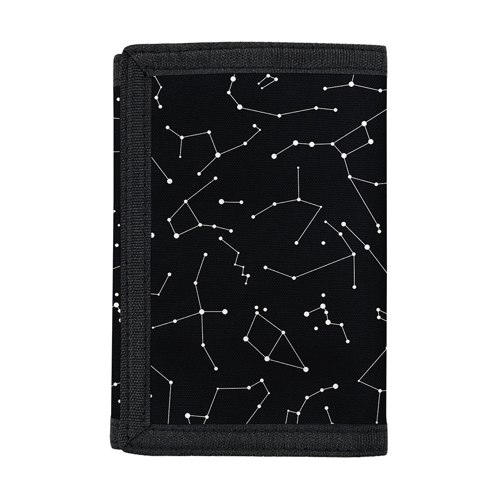 Black And White Constellation Print Trifold Wallet