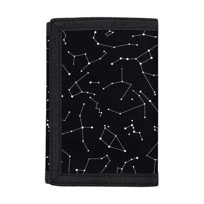 Black And White Constellation Print Trifold Wallet